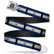 BD Wings Logo CLOSE-UP Full Color Black Silver Seatbelt Belt - El Salvador Flag/Black Webbing Seatbelt Belts Buckle-Down