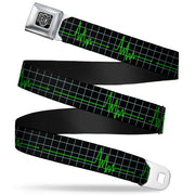BD Wings Logo CLOSE-UP Full Color Black Silver Seatbelt Belt - Flatline Webbing Seatbelt Belts Buckle-Down