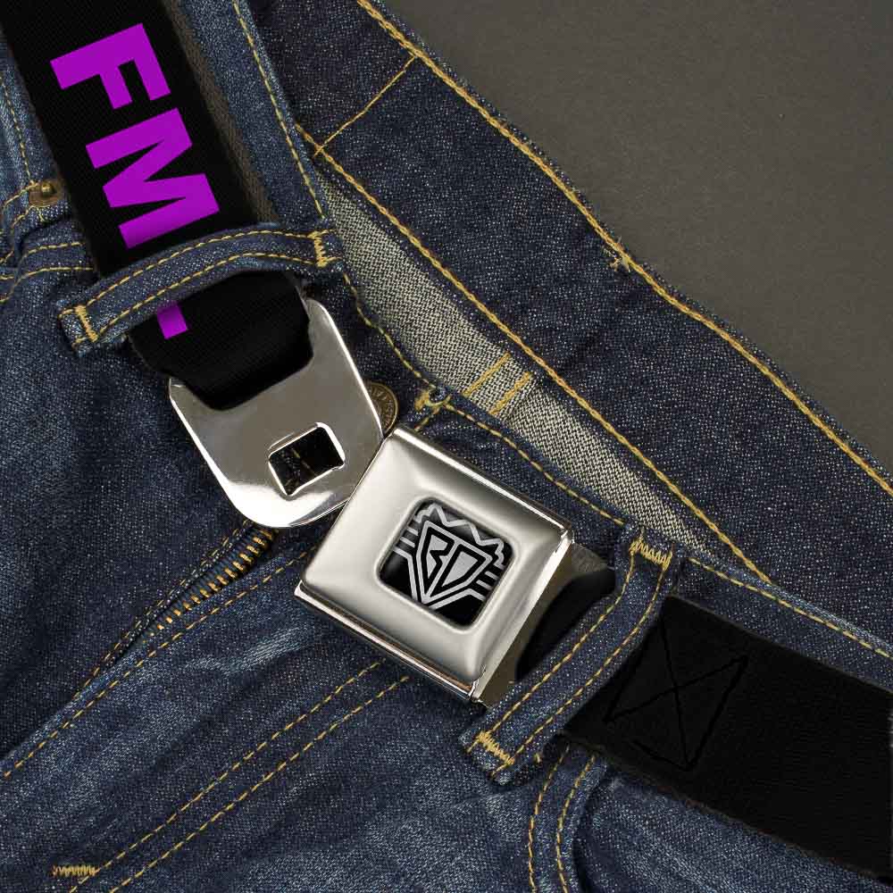 Seatbelt Belt - FML Black/Yellow/Green/Purple Seatbelt Belts Buckle-Down