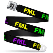 Seatbelt Belt - FML Black/Yellow/Green/Purple Seatbelt Belts Buckle-Down