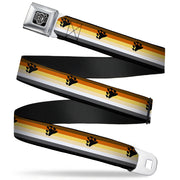 BD Wings Logo CLOSE-UP Black/Silver Seatbelt Belt - Flag Bear Pride2 Black/Brown/Orange/Yellow/Tan/White/Gray/Black Webbing Seatbelt Belts Buckle-Down