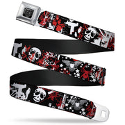 BD Wings Logo CLOSE-UP Full Color Black Silver Seatbelt Belt - Graffiti Men's Webbing Seatbelt Belts Buckle-Down