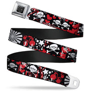 BD Wings Logo CLOSE-UP Full Color Black Silver Seatbelt Belt - Graffiti Women's Webbing Seatbelt Belts Buckle-Down