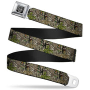 BD Wings Logo CLOSE-UP Full Color Black Silver Seatbelt Belt - Hunting Camo Webbing Seatbelt Belts Buckle-Down