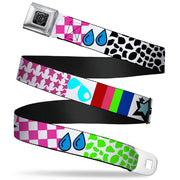 BD Wings Logo CLOSE-UP Full Color Black Silver Seatbelt Belt - Icons & Patterns 1 Webbing Seatbelt Belts Buckle-Down