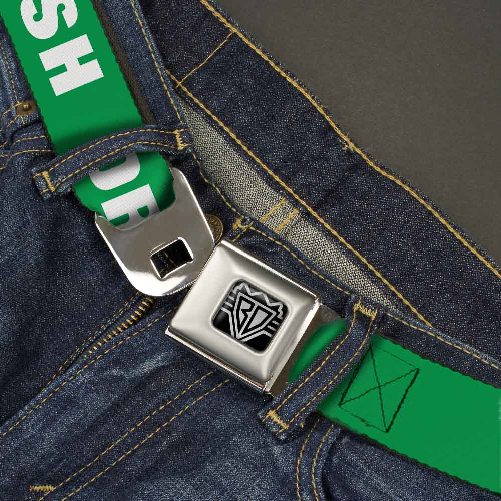 Seatbelt Belt - IRISH DRINKING TEAM Green/White Seatbelt Belts Buckle-Down
