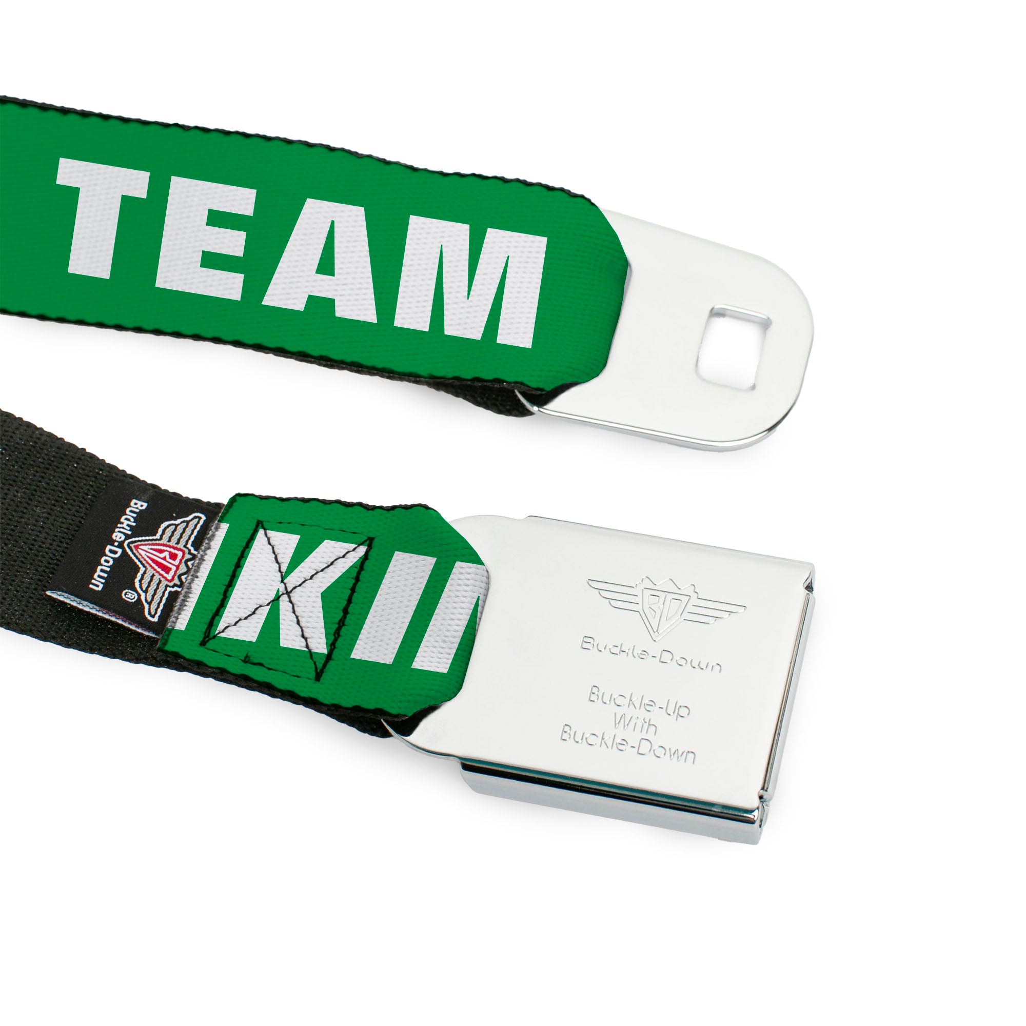 Seatbelt Belt - IRISH DRINKING TEAM Green/White Seatbelt Belts Buckle-Down