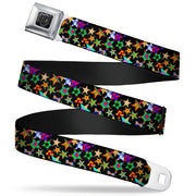 BD Wings Logo CLOSE-UP Full Color Black Silver Seatbelt Belt - Kaleidostarz Webbing Seatbelt Belts Buckle-Down