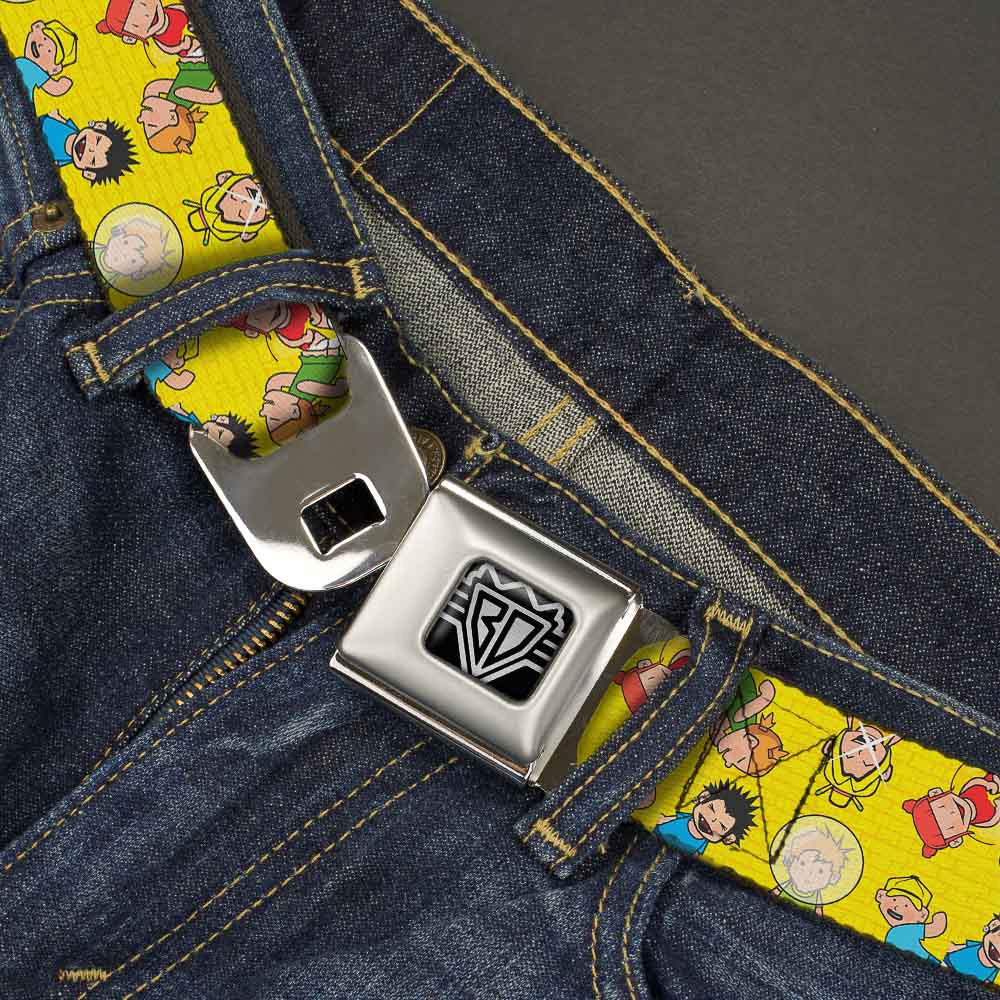 BD Wings Logo CLOSE-UP Full Color Black Silver Seatbelt Belt - Kid's in the Hood Webbing Seatbelt Belts Buckle-Down