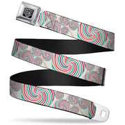 BD Wings Logo CLOSE-UP Full Color Black Silver Seatbelt Belt - Lollipops Webbing Seatbelt Belts Buckle-Down