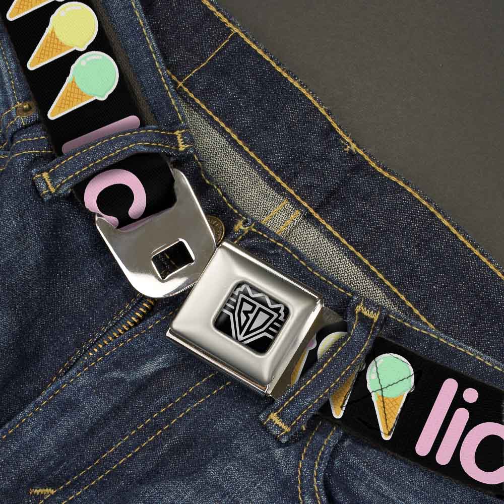 Seatbelt Belt - LICK ME Ice Cream Cones Seatbelt Belts Buckle-Down