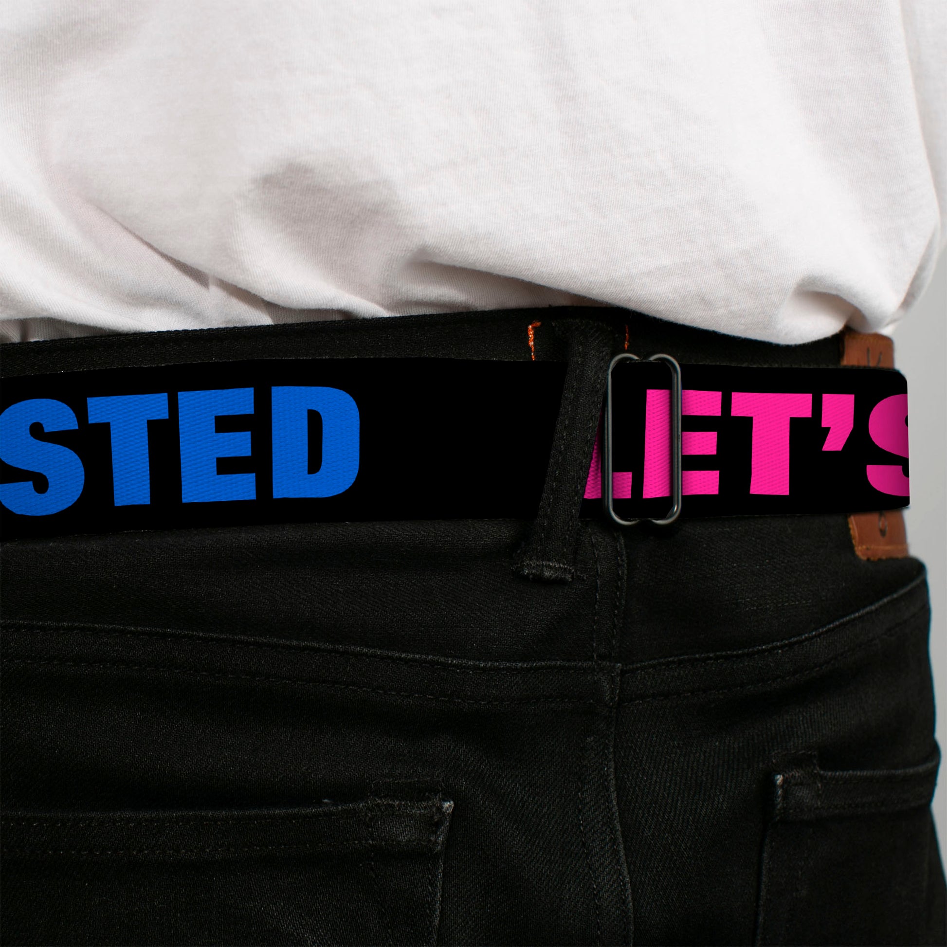 Seatbelt Belt - LET'S GET WASTED Black/Pink/Green/Blue Seatbelt Belts Buckle-Down