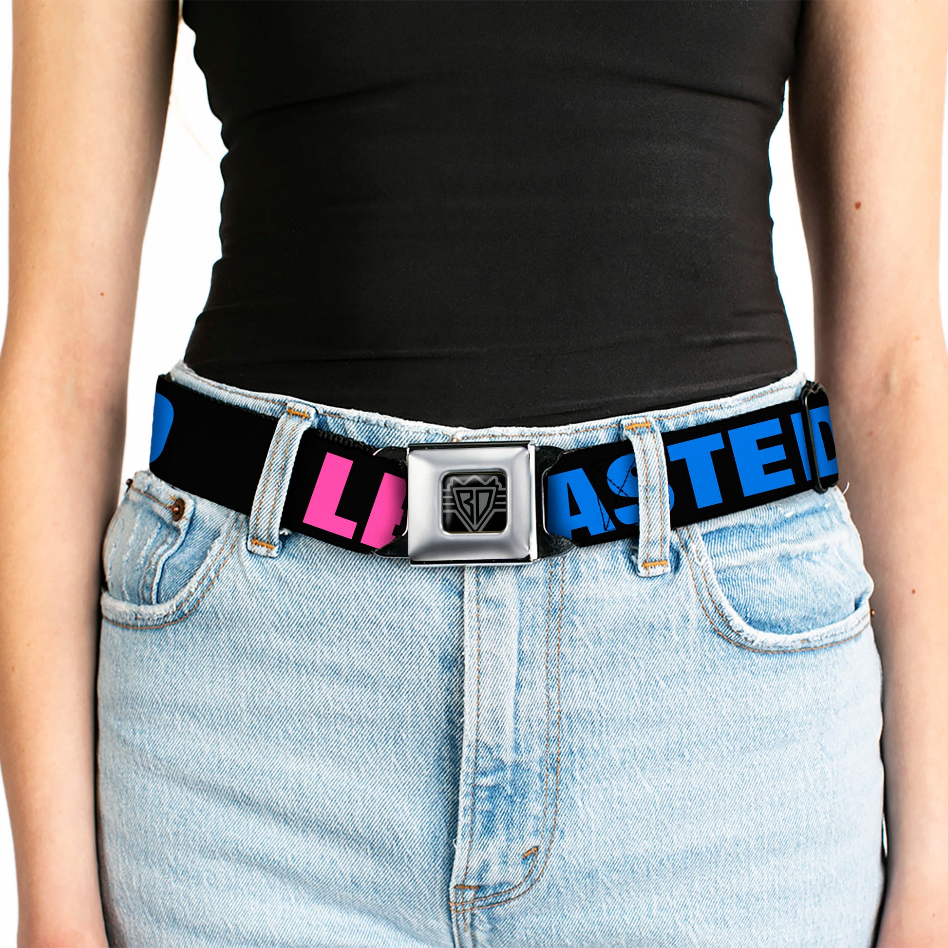Seatbelt Belt - LET'S GET WASTED Black/Pink/Green/Blue Seatbelt Belts Buckle-Down