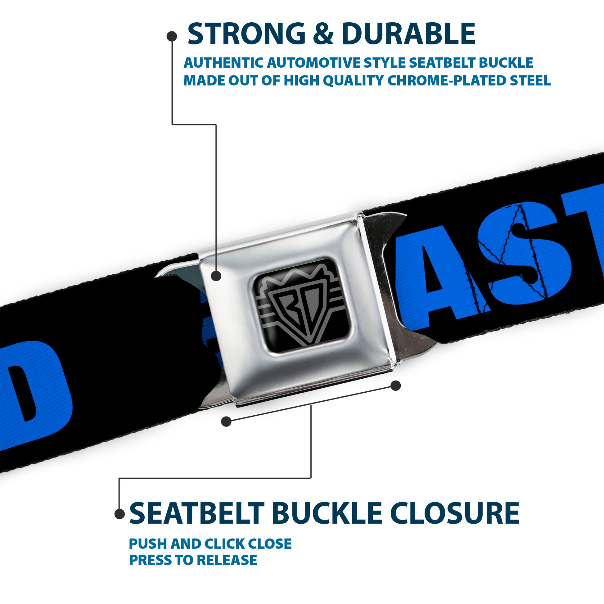 Seatbelt Belt - LET'S GET WASTED Black/Pink/Green/Blue Seatbelt Belts Buckle-Down