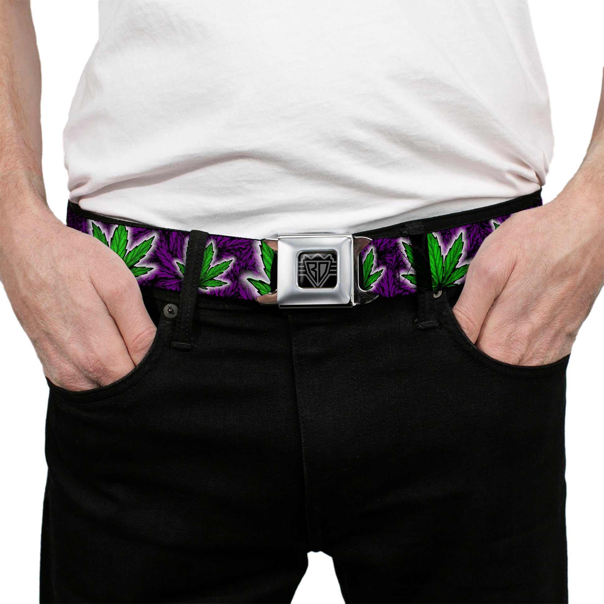 Seatbelt Belt - Marijuana Haze Purple Seatbelt Belts Buckle-Down