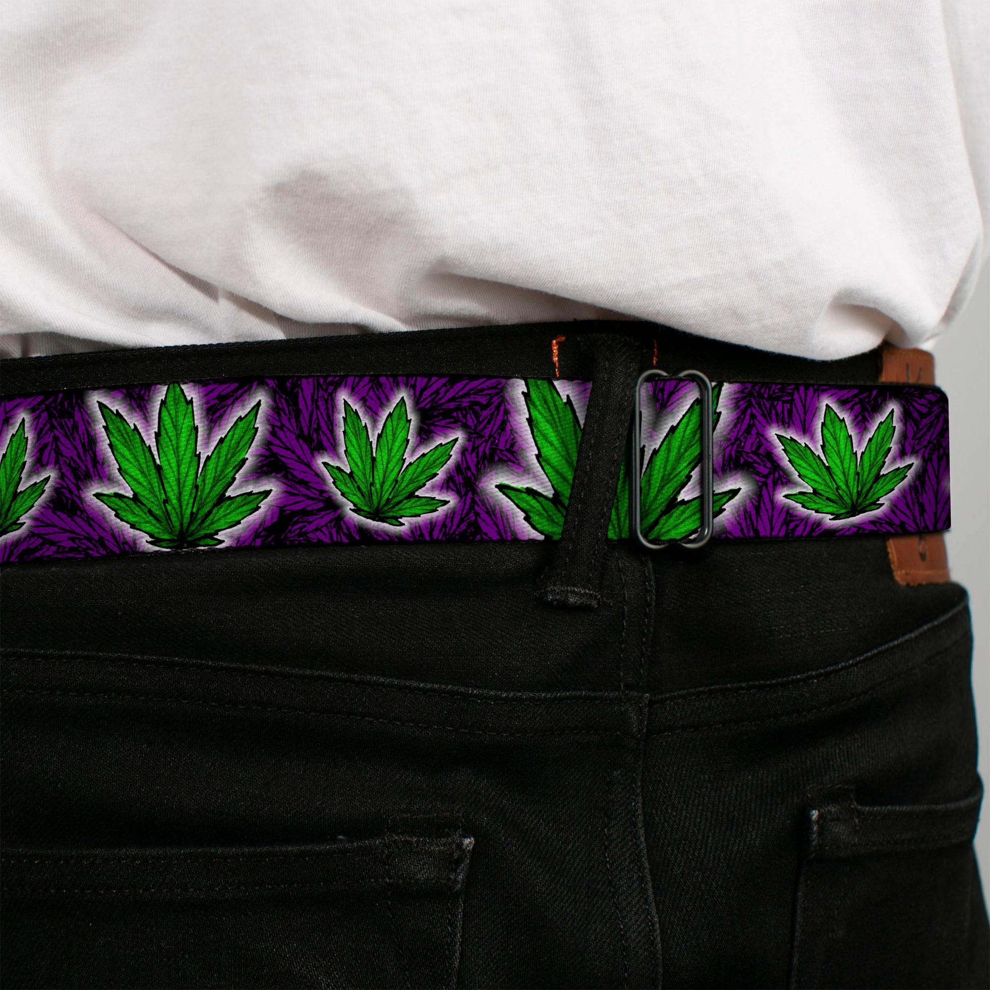 Seatbelt Belt - Marijuana Haze Purple Seatbelt Belts Buckle-Down