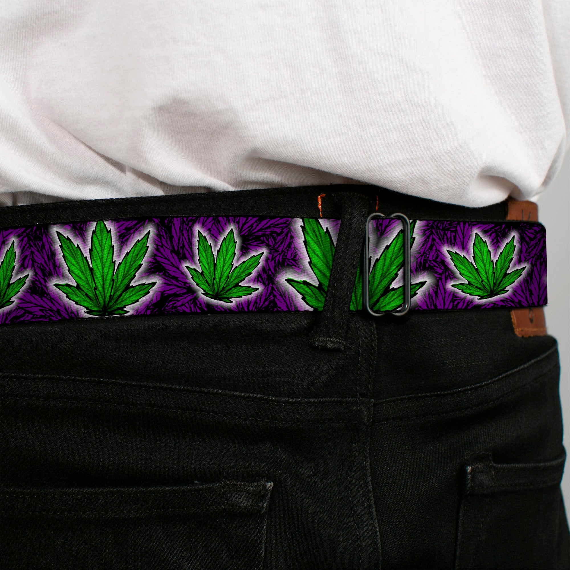 Seatbelt Belt - Marijuana Haze Purple Seatbelt Belts Buckle-Down