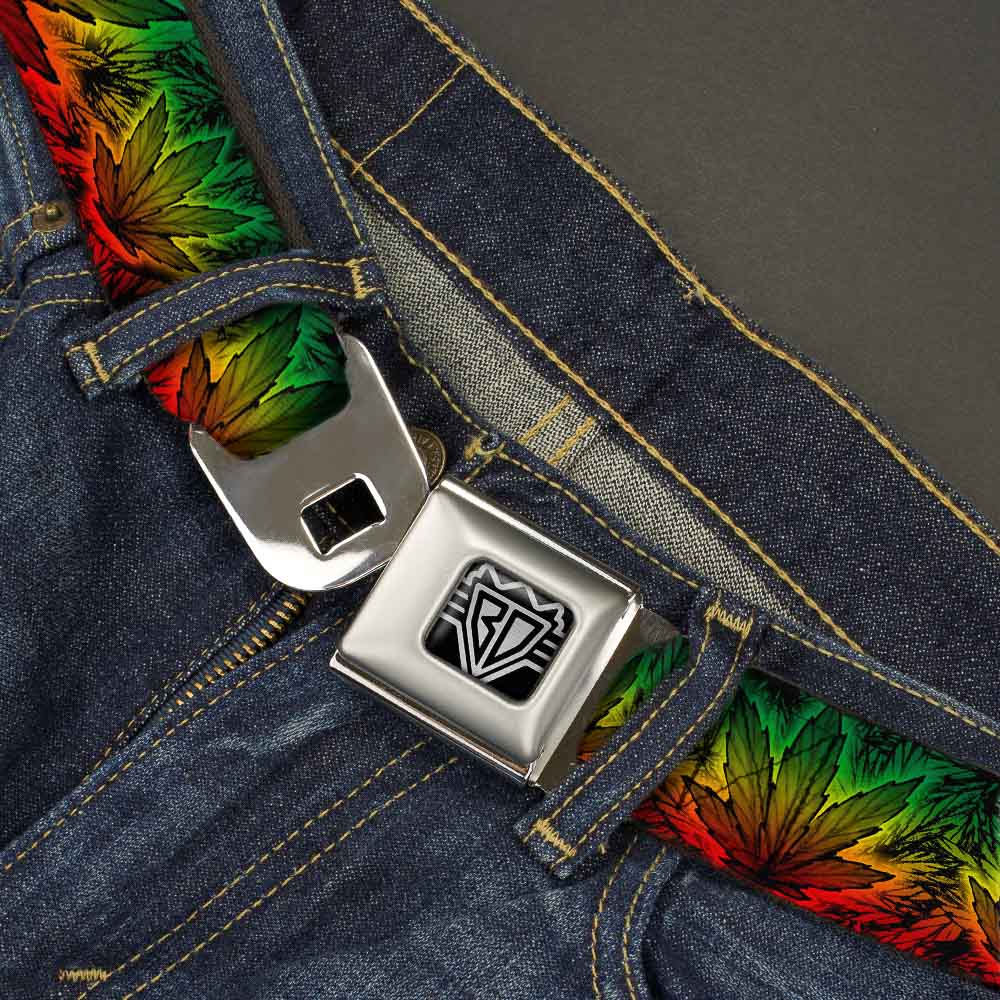 Seatbelt Belt - Marijuana Haze Rasta/Rasta Seatbelt Belts Buckle-Down