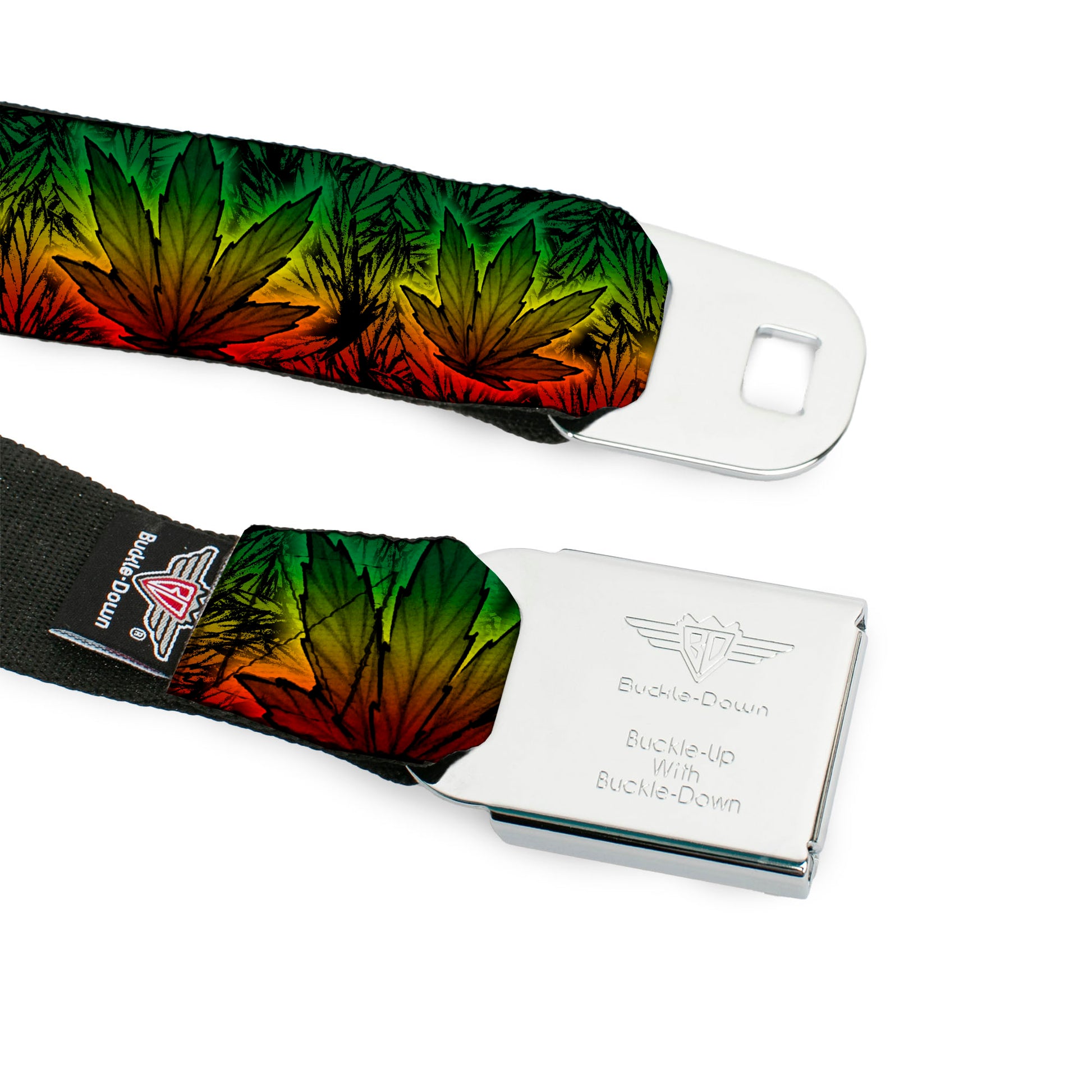 Seatbelt Belt - Marijuana Haze Rasta/Rasta Seatbelt Belts Buckle-Down