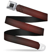 BD Wings Logo CLOSE-UP Full Color Black Silver Seatbelt Belt - Micro Polka Dots Transitions Black/Red Webbing Seatbelt Belts Buckle-Down