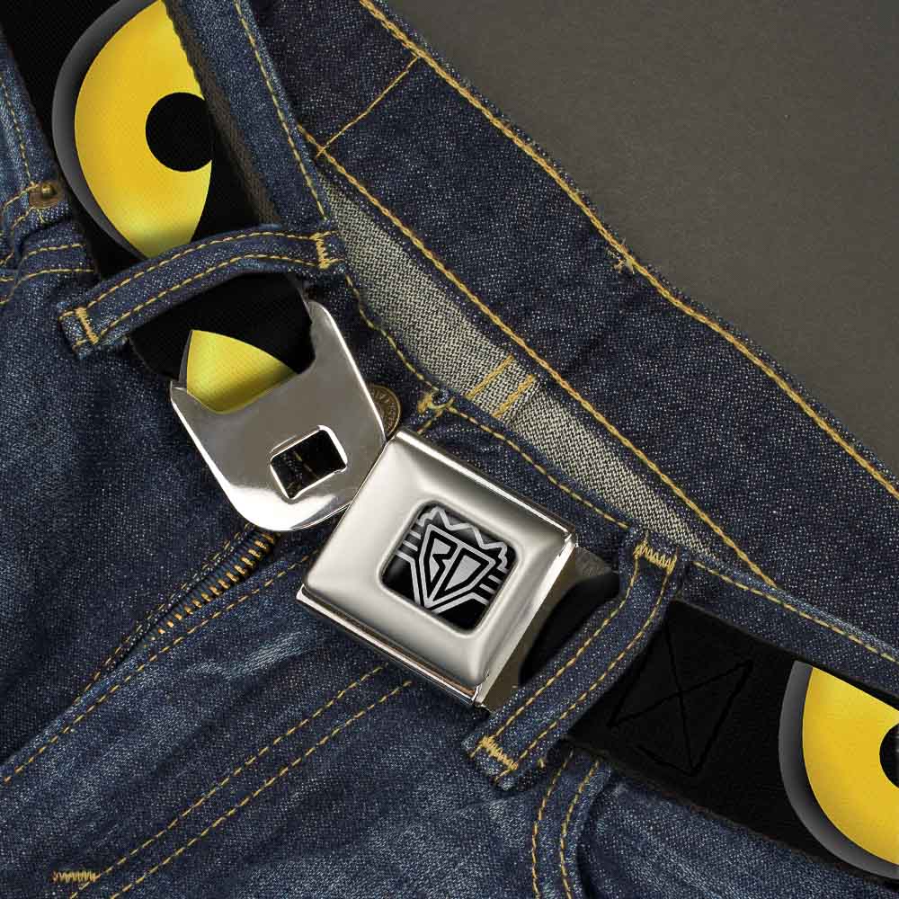 BD Wings Logo CLOSE-UP Full Color Black Silver Seatbelt Belt - Owl Eyes 1 Webbing Seatbelt Belts Buckle-Down