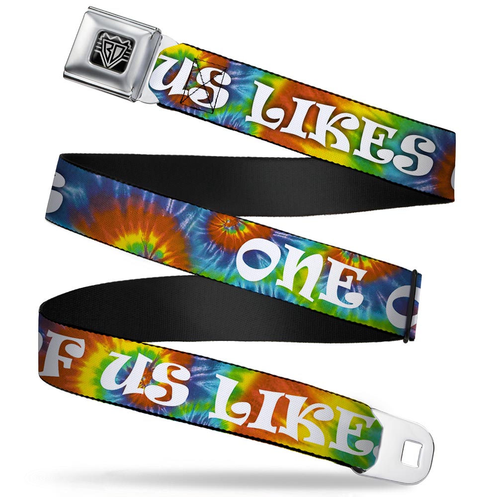 Seatbelt Belt - ONE OF US LIKES GRASS/Tie Dye Multi Color/White Seatbelt Belts Buckle-Down