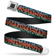 BD Wings Logo CLOSE-UP Full Color Black Silver Seatbelt Belt - Peace Black/Multi Color Webbing Seatbelt Belts Buckle-Down
