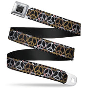 BD Wings Logo CLOSE-UP Full Color Black Silver Seatbelt Belt - Peace Black/Animal Prints Webbing Seatbelt Belts Buckle-Down