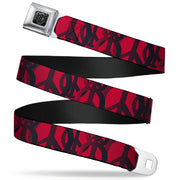 BD Wings Logo CLOSE-UP Full Color Black Silver Seatbelt Belt - Peace Dots Black/Fuchsia Webbing Seatbelt Belts Buckle-Down