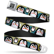 BD Wings Logo CLOSE-UP Full Color Black Silver Seatbelt Belt - Penguin Cartoon Webbing Seatbelt Belts Buckle-Down
