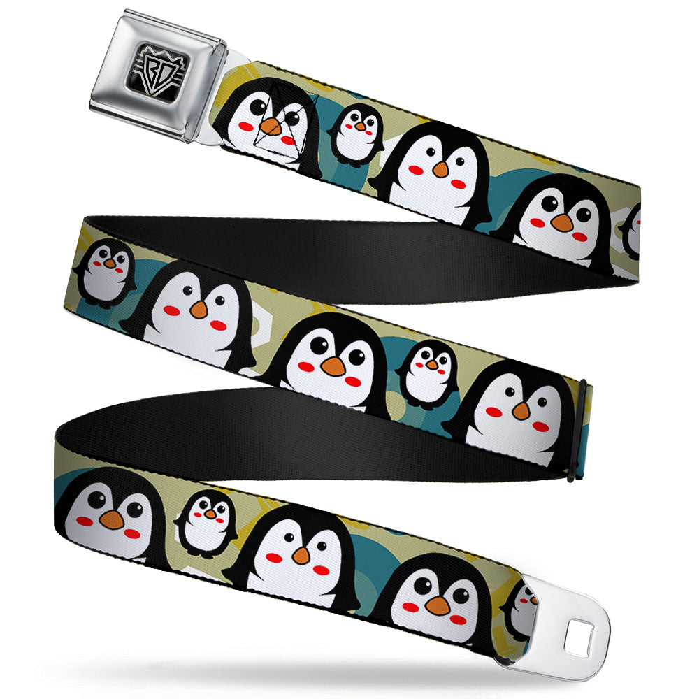 BD Wings Logo CLOSE-UP Full Color Black Silver Seatbelt Belt - Penguin Cartoon Webbing Seatbelt Belts Buckle-Down