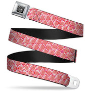 BD Wings Logo CLOSE-UP Full Color Black Silver Seatbelt Belt - Peppermint Candies Webbing Seatbelt Belts Buckle-Down