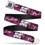 BD Wings Logo CLOSE-UP Full Color Black Silver Seatbelt Belt - Punk Princess w/Piano Keys Webbing Seatbelt Belts Buckle-Down