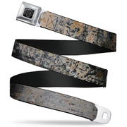 BD Wings Logo CLOSE-UP Full Color Black Silver Seatbelt Belt - Rustic Concrete Panels Webbing Seatbelt Belts Buckle-Down