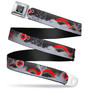 BD Wings Logo CLOSE-UP Full Color Black Silver Seatbelt Belt - Starry Forest Webbing Seatbelt Belts Buckle-Down