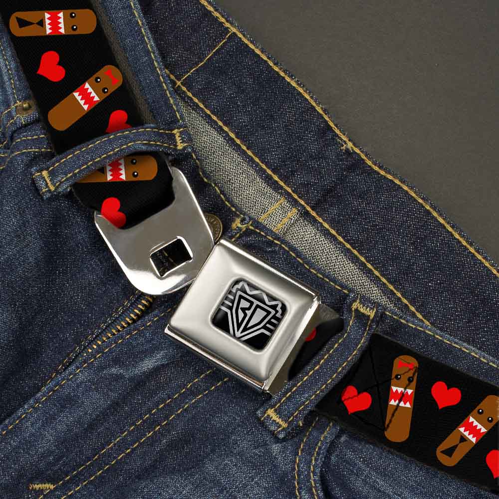 BD Wings Logo CLOSE-UP Full Color Black Silver Seatbelt Belt - Skateboard Love Webbing Seatbelt Belts Buckle-Down