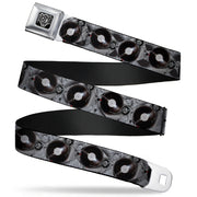 BD Wings Logo CLOSE-UP Full Color Black Silver Seatbelt Belt - Turntables Webbing Seatbelt Belts Buckle-Down