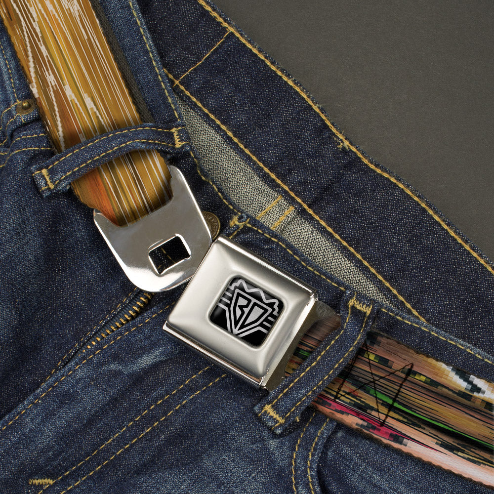 BD Wings Logo CLOSE-UP Full Color Black Silver Seatbelt Belt - TJ-Religious Webbing Seatbelt Belts Tattoo Johnny