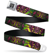 BD Wings Logo CLOSE-UP Full Color Black Silver Seatbelt Belt - TJ-Bone Man Webbing Seatbelt Belts Tattoo Johnny