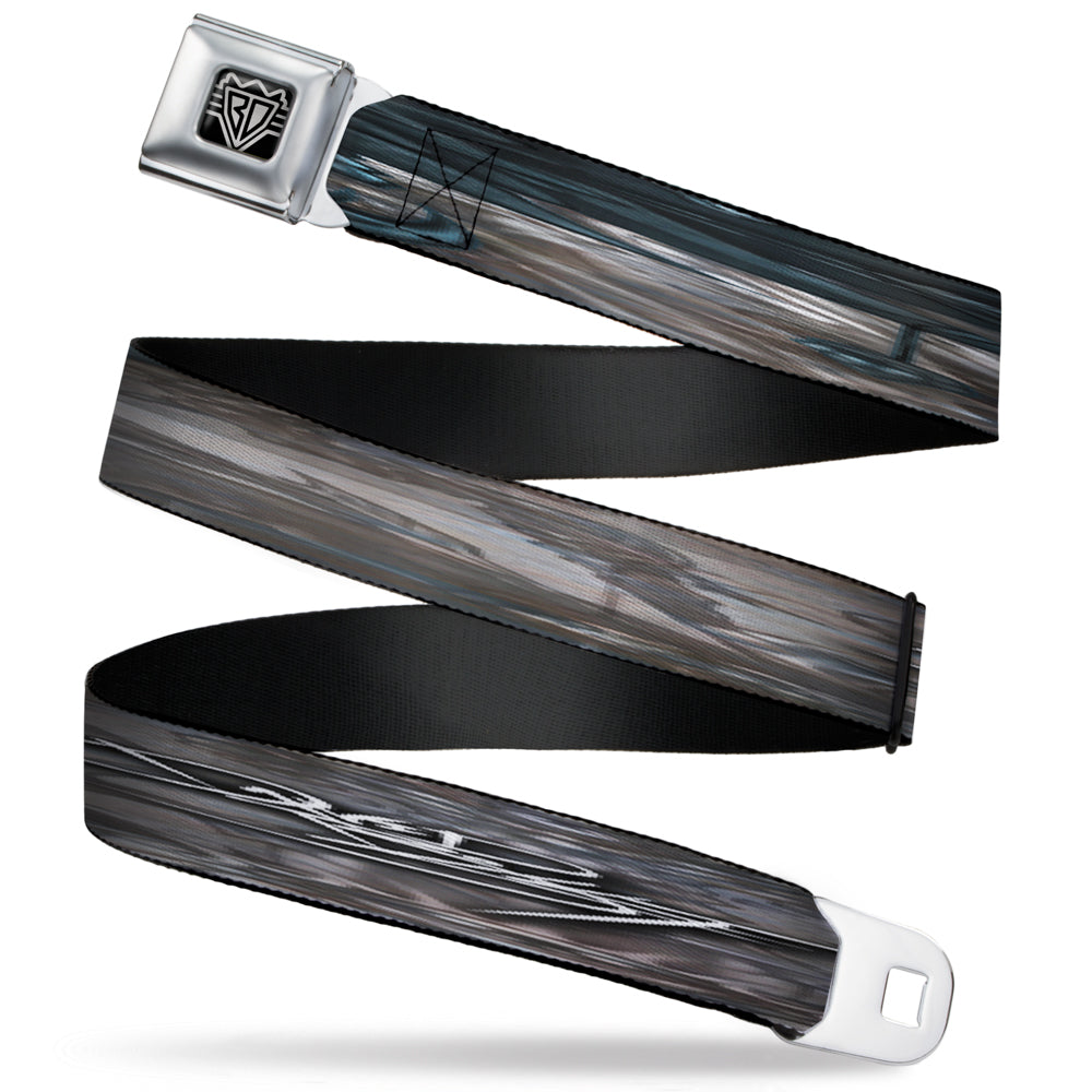 BD Wings Logo CLOSE-UP Full Color Black Silver Seatbelt Belt - TJ-Star Machine Webbing Seatbelt Belts Tattoo Johnny