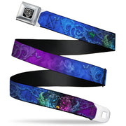 BD Wings Logo CLOSE-UP Full Color Black Silver Seatbelt Belt - TJ-Bollt Cthulu Webbing Seatbelt Belts Tattoo Johnny