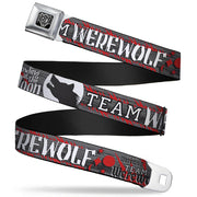 BD Wings Logo CLOSE-UP Full Color Black Silver Seatbelt Belt - Team Werewolf Webbing Seatbelt Belts Buckle-Down