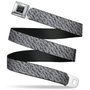 BD Wings Logo CLOSE-UP Full Color Black Silver Seatbelt Belt - Urban Camo Grays Webbing Seatbelt Belts Buckle-Down