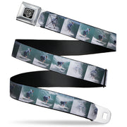 BD Wings Logo CLOSE-UP Full Color Black Silver Seatbelt Belt - Vivid Surfer Sequence Blocks Webbing Seatbelt Belts Buckle-Down