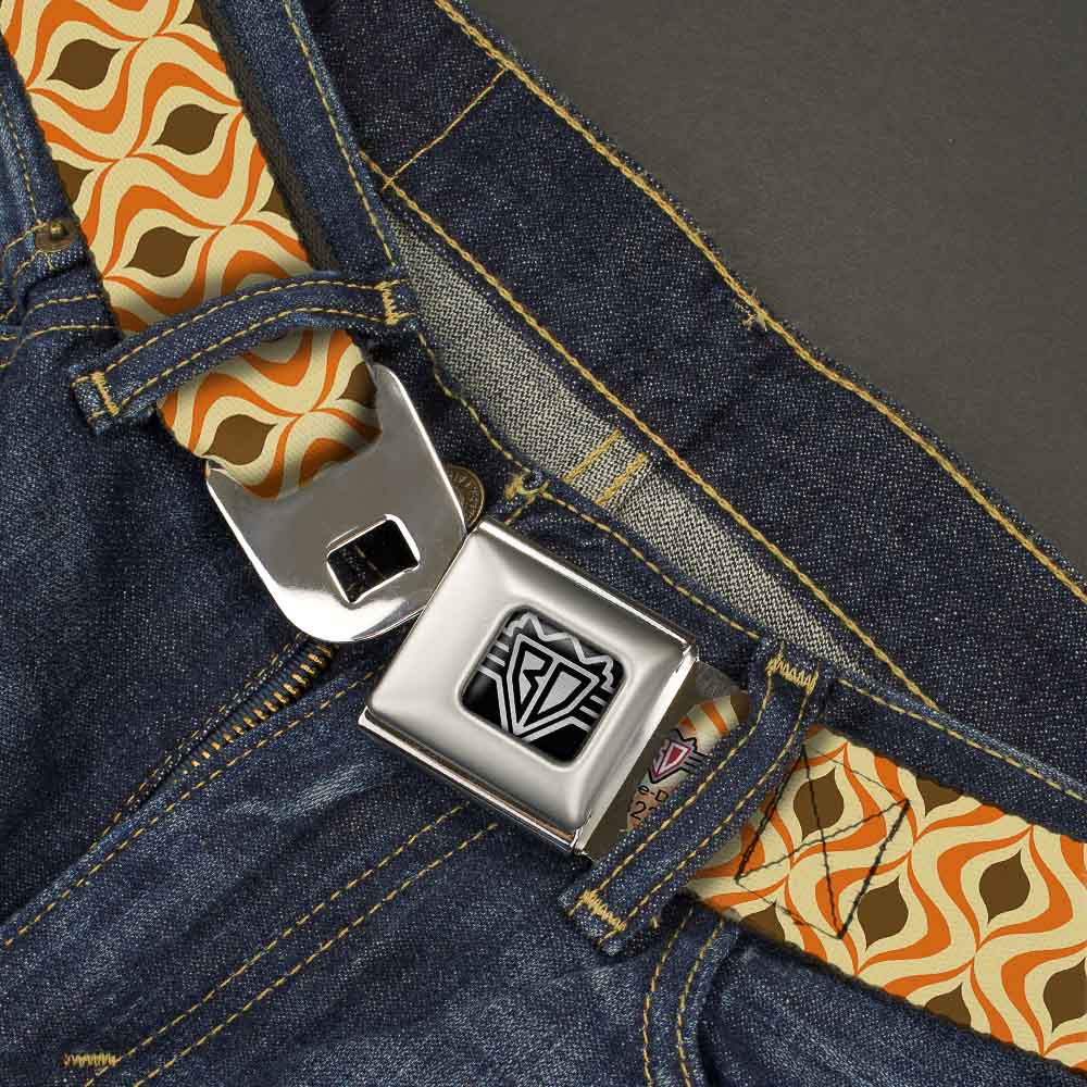 BD Wings Logo CLOSE-UP Full Color Black Silver Seatbelt Belt - Wallpaper1 Ogee Tan/Orange/Brown Webbing Seatbelt Belts Buckle-Down