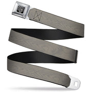 BD Wings Logo CLOSE-UP Full Color Black Silver Seatbelt Belt - Wood Grain White Oak Webbing Seatbelt Belts Buckle-Down