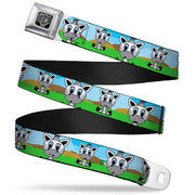 BD Wings Logo CLOSE-UP Full Color Black Silver Seatbelt Belt - Zebra Cartoon Webbing Seatbelt Belts Buckle-Down