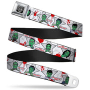 BD Wings Logo CLOSE-UP Full Color Black Silver Seatbelt Belt - Zombie CHOMP! Webbing Seatbelt Belts Buckle-Down
