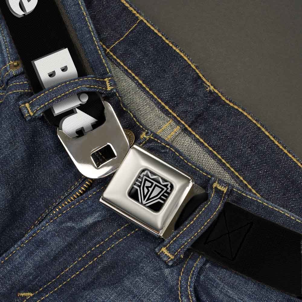 Seatbelt Belt - BITCH PLEASE Black/White Seatbelt Belts Buckle-Down