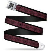 BD Wings Logo CLOSE-UP Full Color Black Silver Seatbelt Belt - BD Monogram2 Red/Black Webbing Seatbelt Belts Buckle-Down